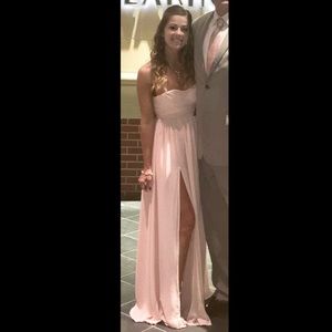 Strapless Maxi Peach Maxi Dress